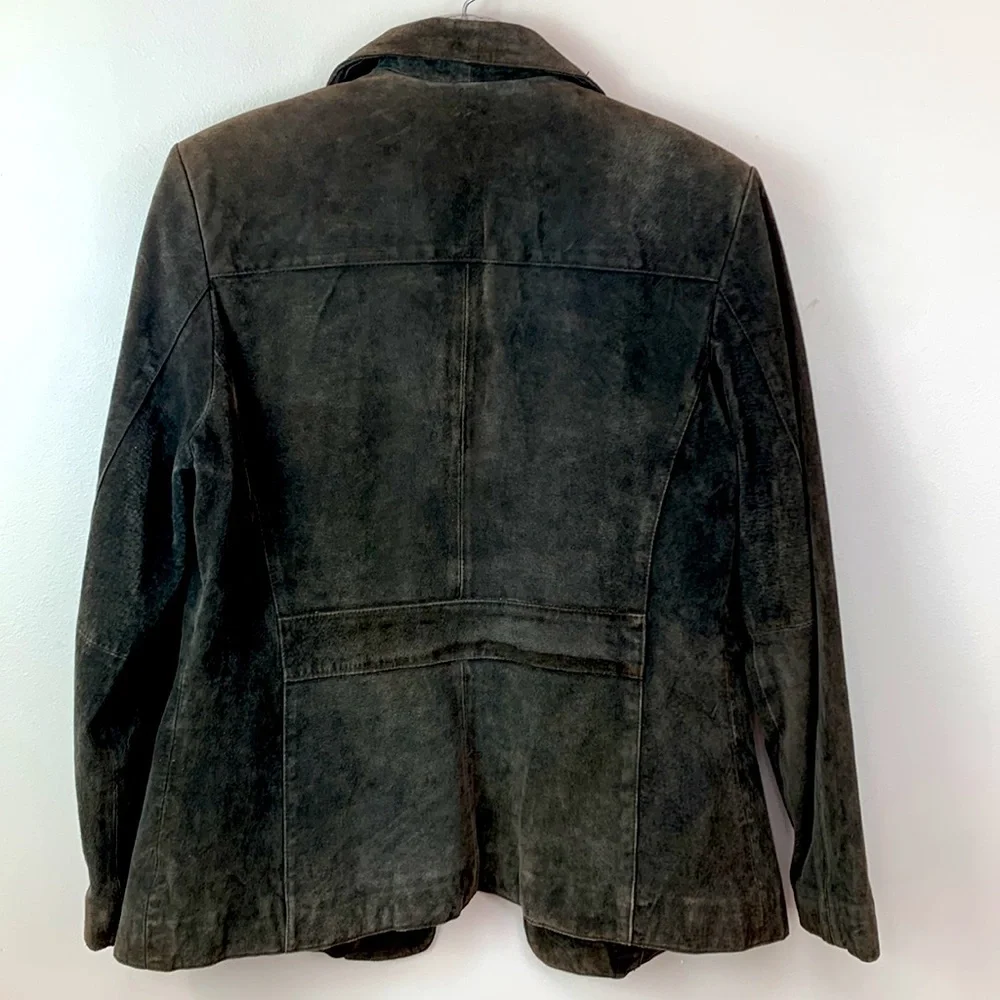 Vintage Wilsons Leather Suede Leather Jacket in Smokey Charcoal - Picture 6 of 10